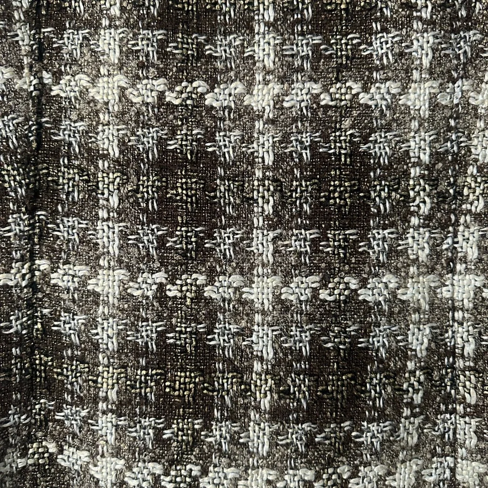 Chicos brown gold multi tweed jacket blazer 1